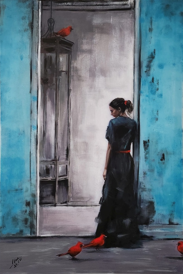 ArteDiAlina.com painting: Lady in Black